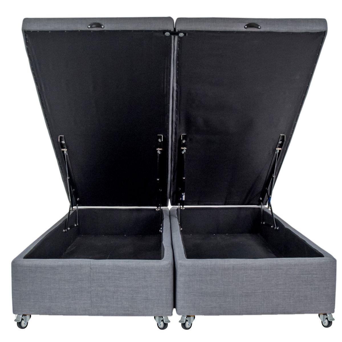 BLOCCARE - Base Cama baul 2 Plazas Div. L200 cm. Rueda Deluxe - aspiradora robot