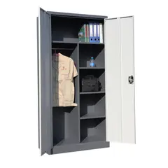 PROCHEF - Armario de Acero 90x40x185 cm 6 Espacios 2 Cuerpos 2 Puertas