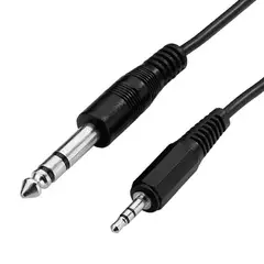 IRM - Cable De Audio Estereo Jack 6.35 Macho A Jack 3.5 Macho 1.5 Mts