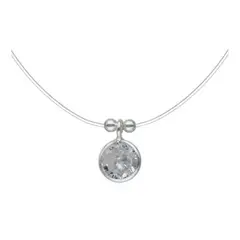 GENERICO - Collar Punto Luz Invisible Nylon 45 Cm Plata Italiana 925…