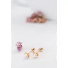 MODAS LILLO - Aro Bebé Abridor Plato Perla Oro 18k Joyas