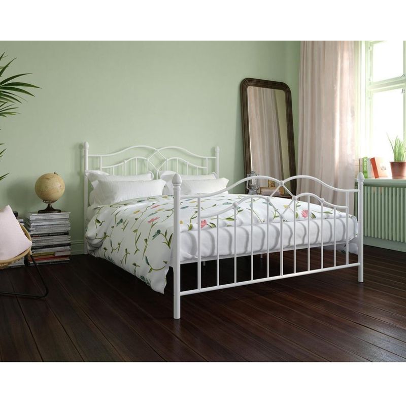 GENERICO - Cama fierro forjado 1 1/2 plazas modelo Amadeus Blanca…