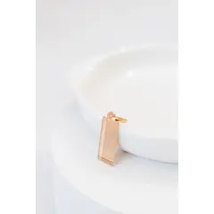 MODAS LILLO - Colgante Placa Rectangular Oro 18k Joyas