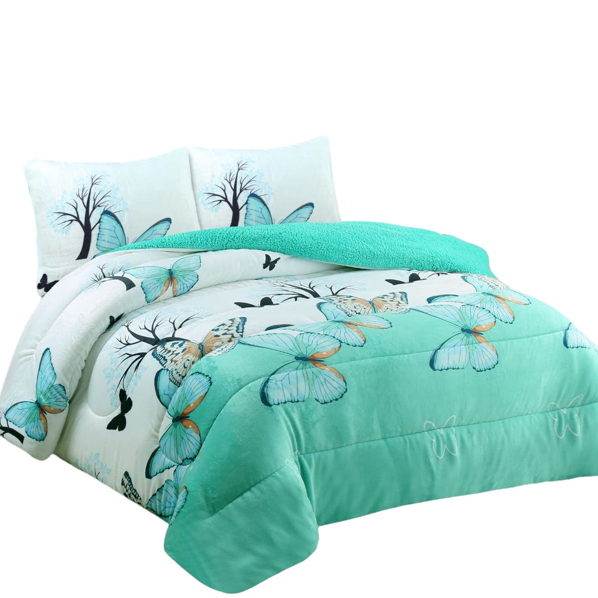 ANGELES DEL HOGAR - Cobertores plush con chiporros 2 plazas