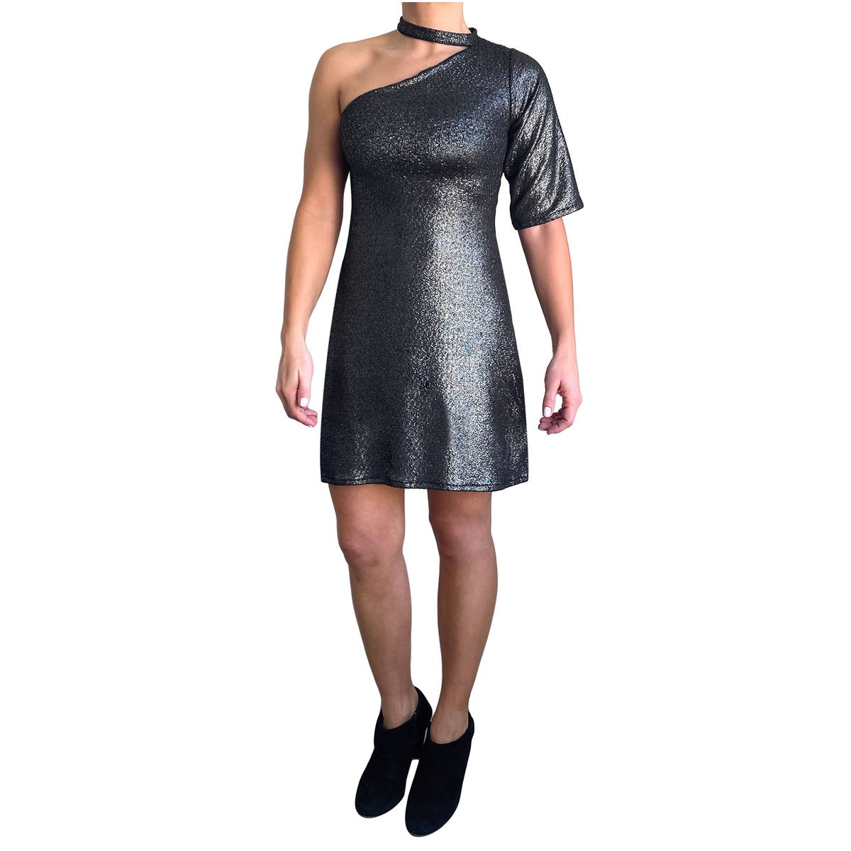 MARIA PASKARO - Vestido Corto Barceloneta Acero Lycra Maria Paskaro MARIA PASKARO