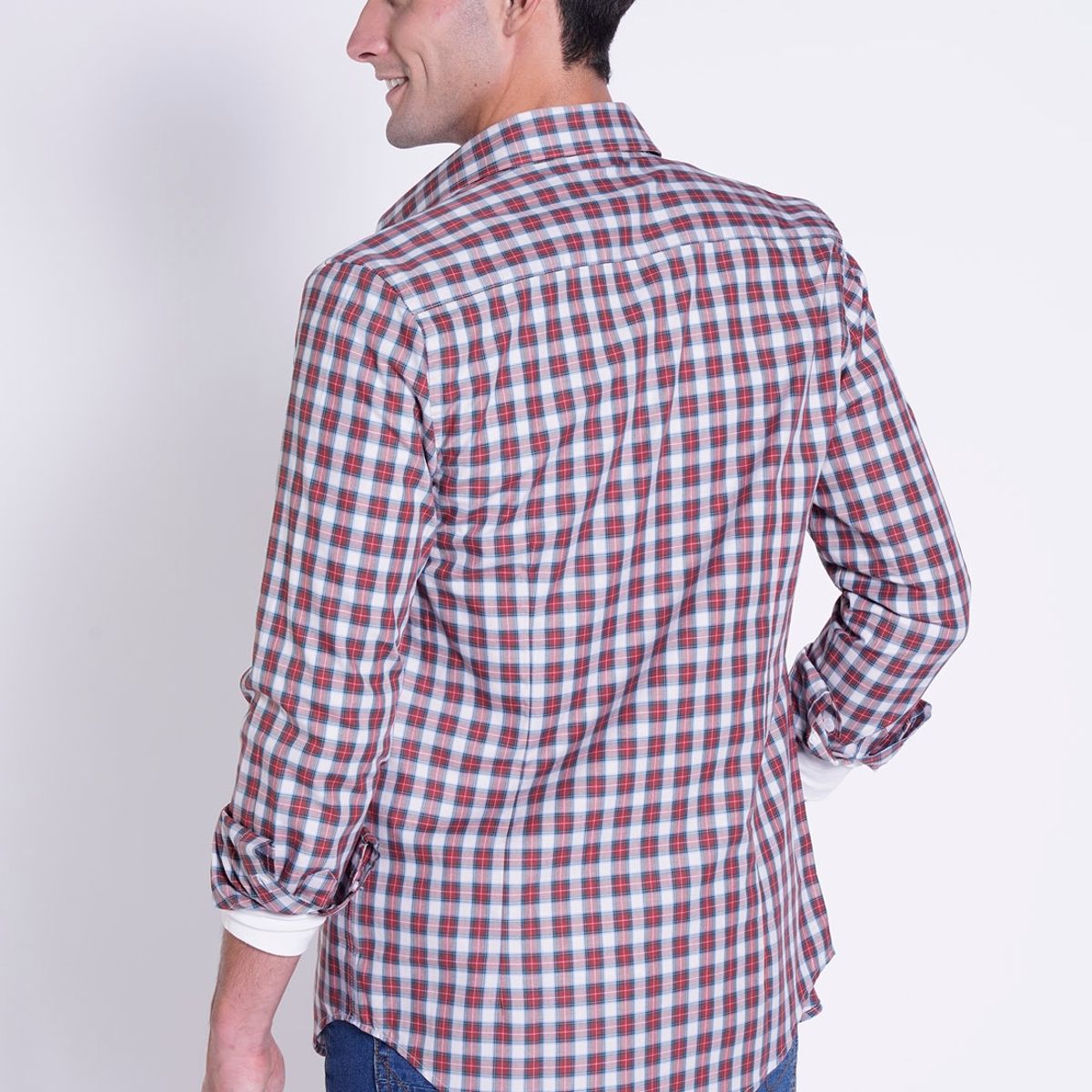 NEW MAN - Camisa a Cuadros Rojo New Man