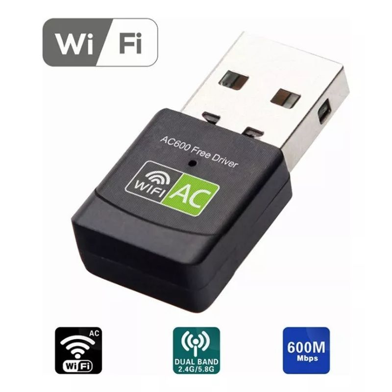 EVERSO - Adaptador Wifi Usb Ac Doble Banda Dual 2.4 Y 5 Ghz + Rapido