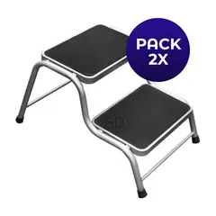 SDFIT - Pack 2x Escalera escabel de 2 peldaños…