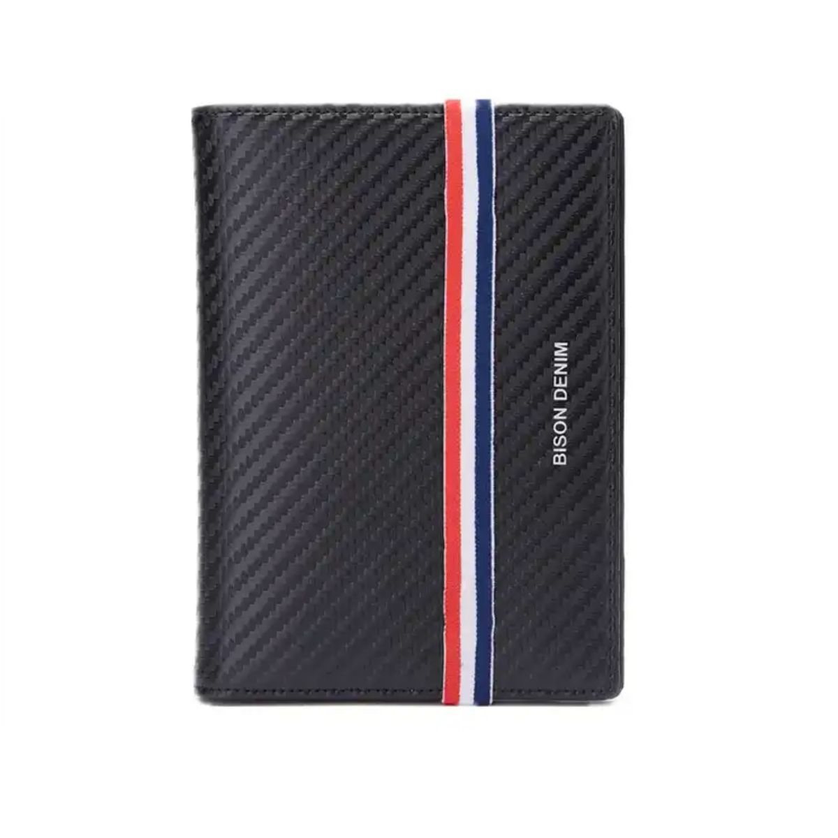 GENERICO - Porta pasaporte elegante billetera cuero genuino Bison Denim