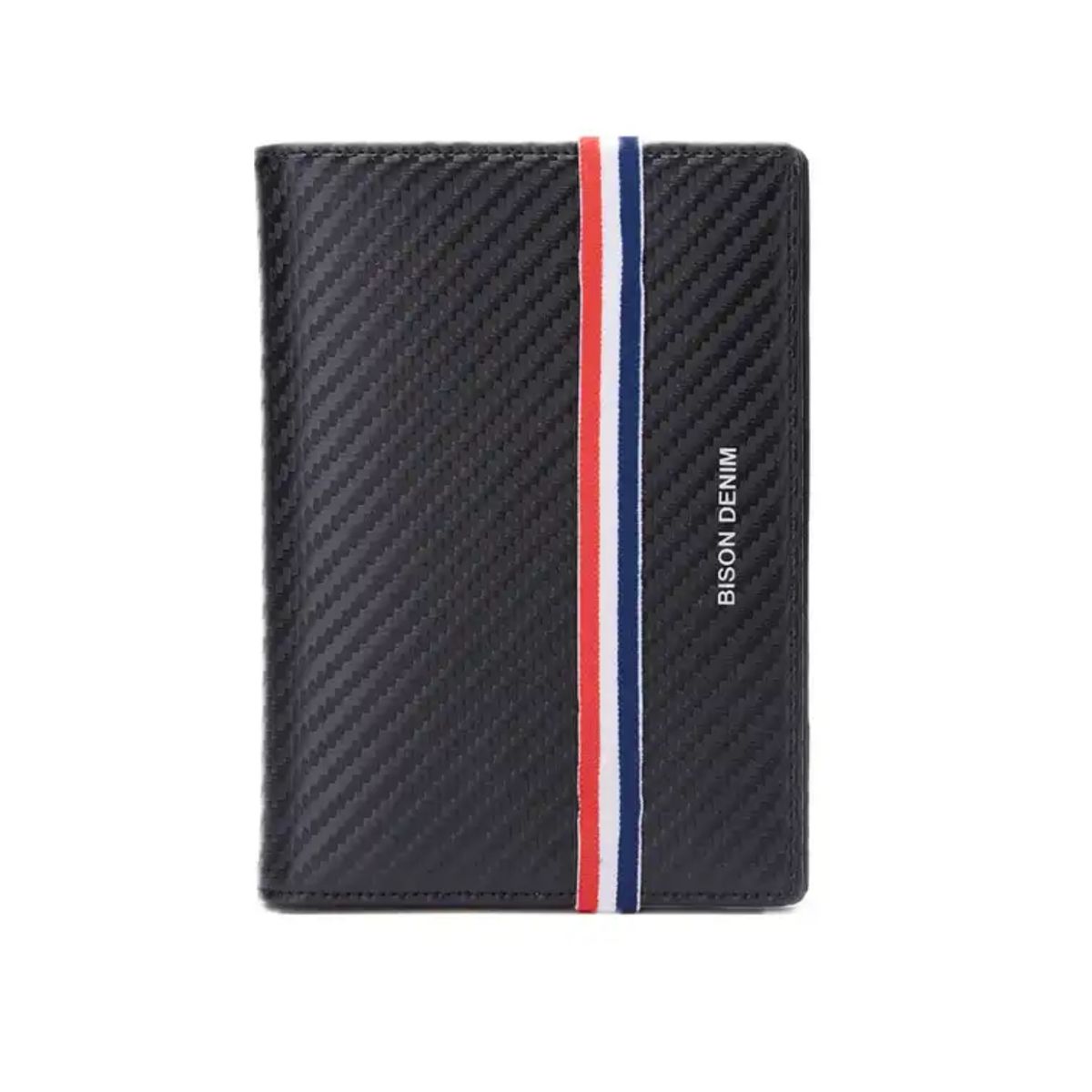 GENERICO - Porta pasaporte elegante billetera cuero genuino Bison Denim