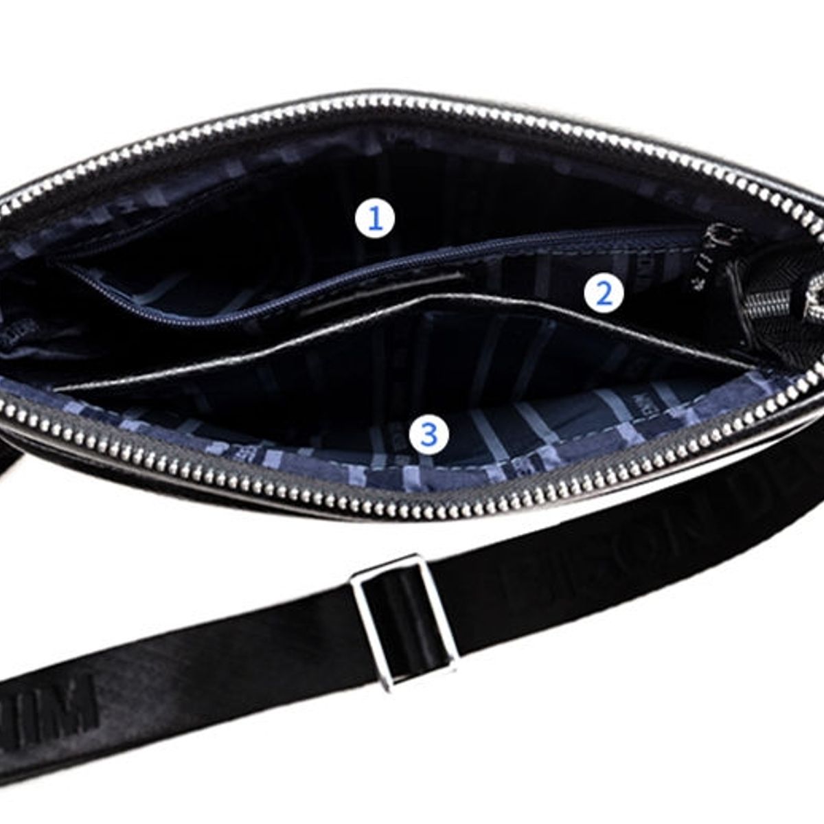 GENERICO - Bolso Bandolera cuero genuino lujo Bison Denim mod Mates