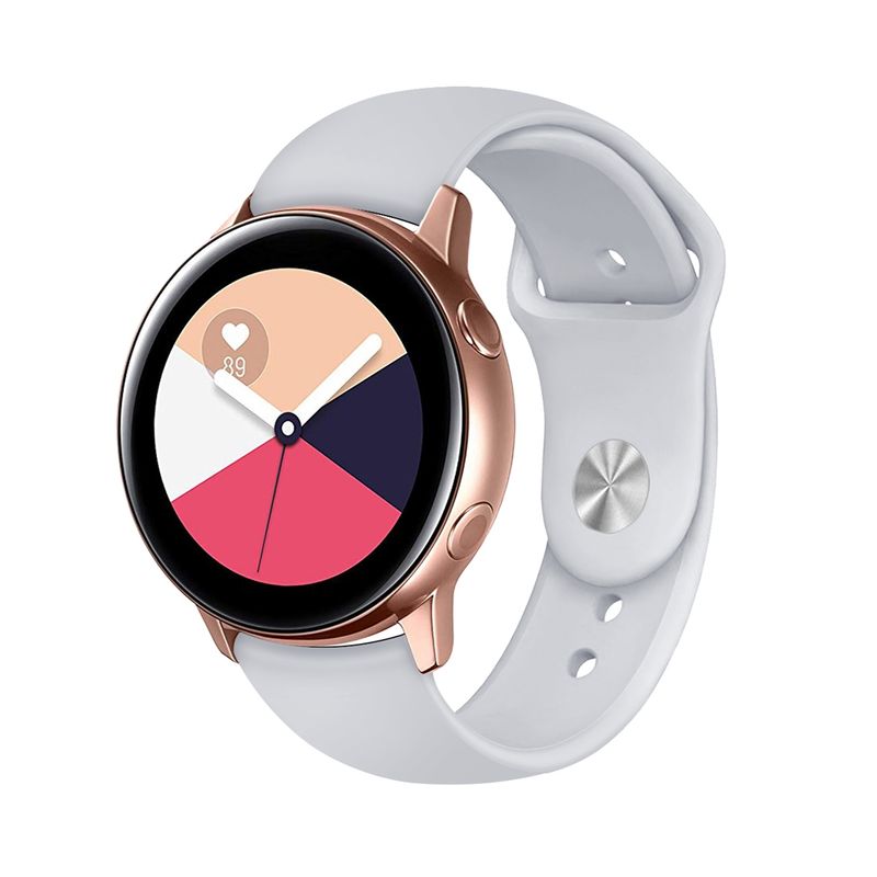 GENERICO - Correa Compatible Samsung Watch Active 1 & 2 20mm Gris Claro