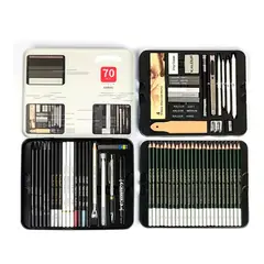 OFERTABKN - Set De Dibujo Profesional Con 70 Accesorios Caja De Metal