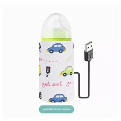 OEM - FUNDA CALENTADORA DE BIBERONES USB AZUL