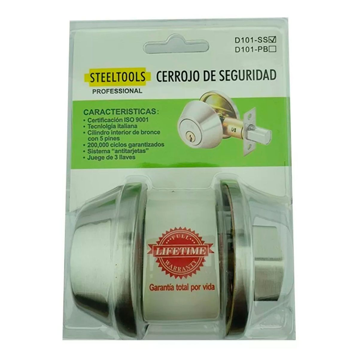 GENERICO - Chapa De Seguridad Llave Mariposa D101pbd101ss Steeltools