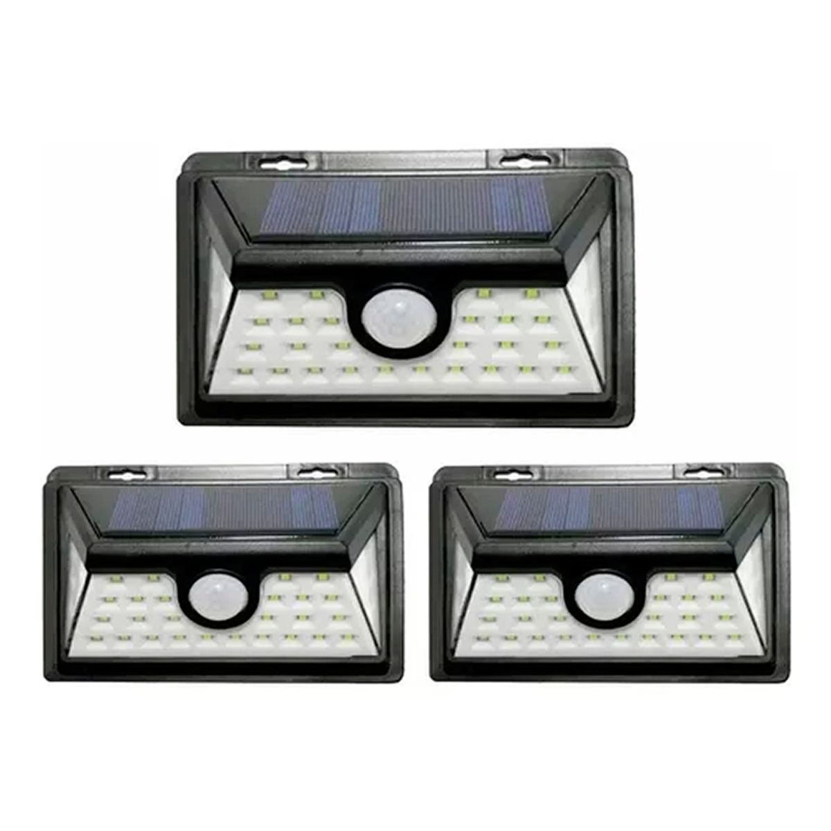 OFERTABKN - PackX3 Focos Solar 30 Led Exterior 6w Sensor De Movimiento 800lm