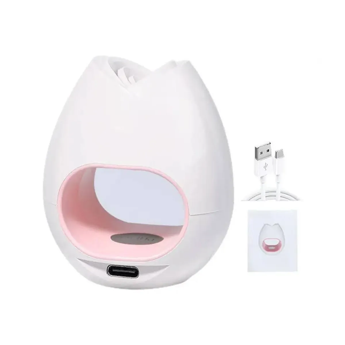 GENERICO - Mini Lampara Uv Manicure Led Uñas USB Soft Gel 16W Secador Rosa