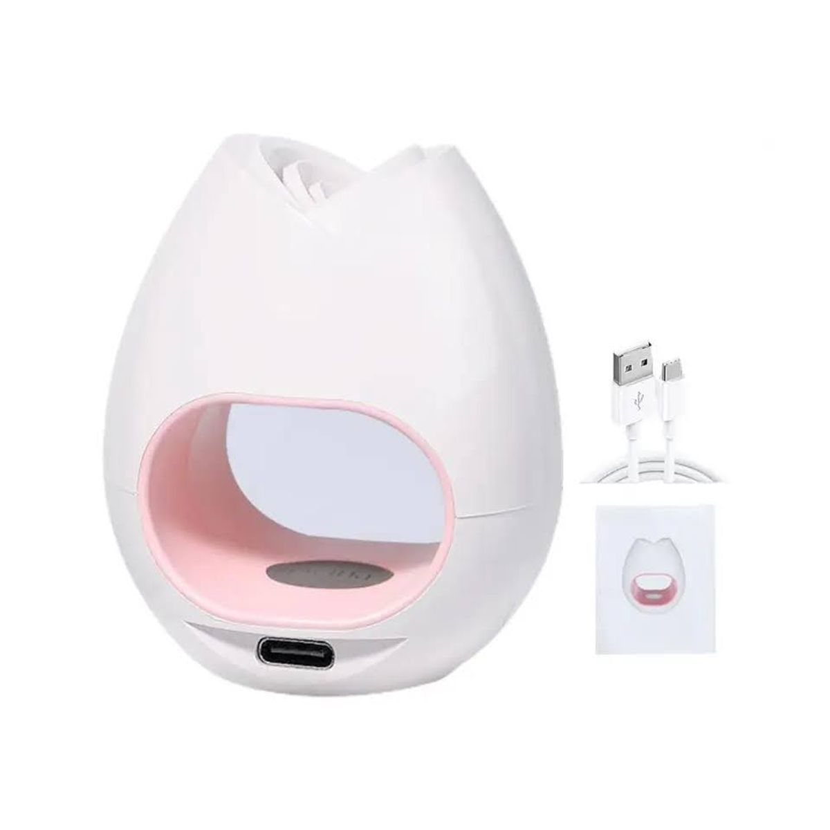 GENERICO - Mini Lampara Uv Manicure Led Uñas USB Soft Gel 16W Secador Rosa