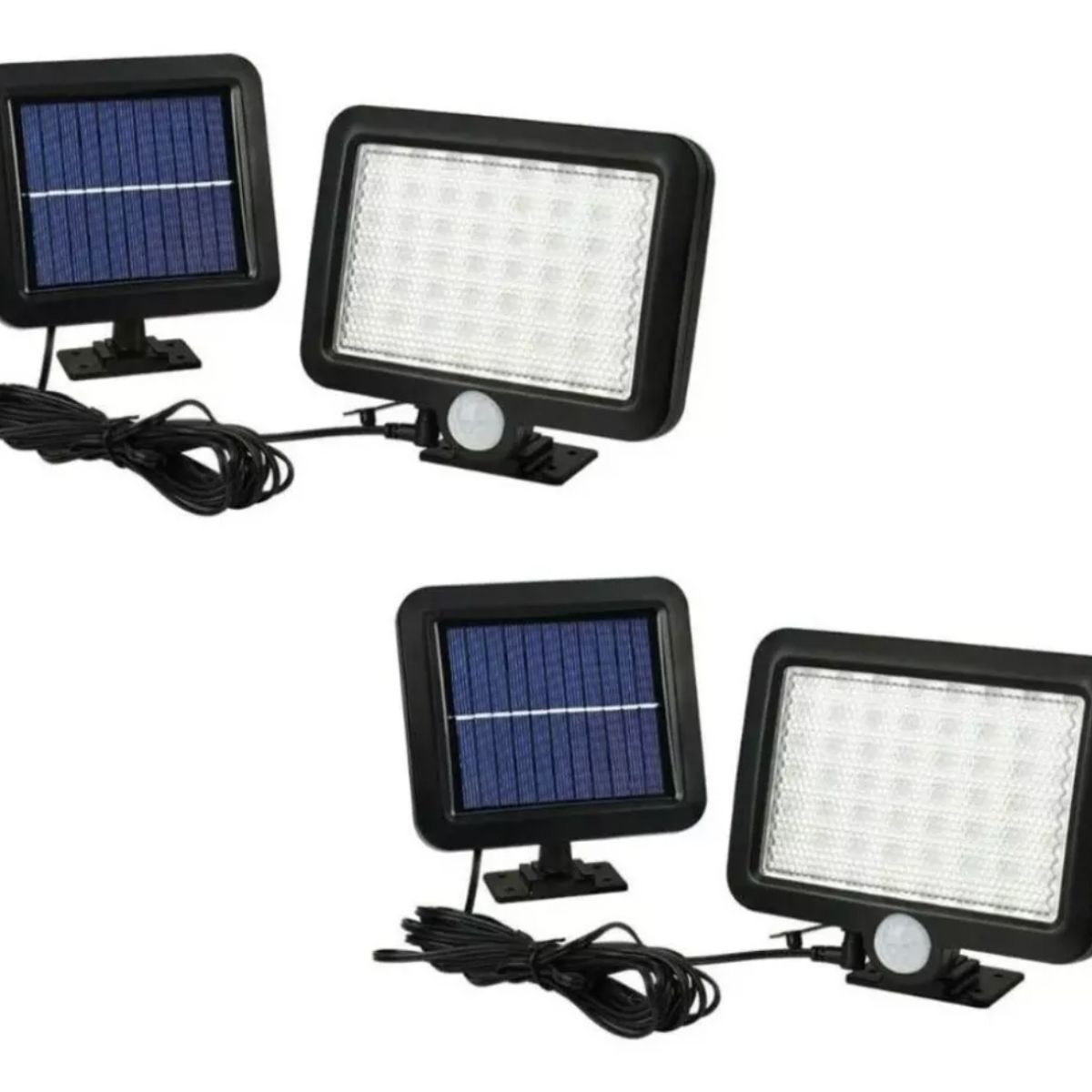 2 X Foco Led Solar Con Panel + Sensor De Movimiento 56 Led, marca GENERICO - Foto Principal