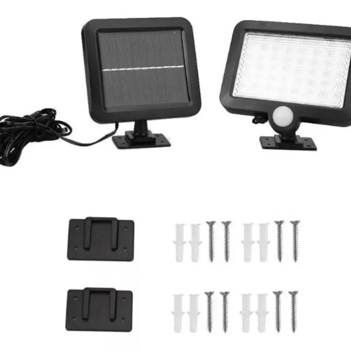 2 X Foco Led Solar Con Panel + Sensor De Movimiento 56 Led, marca GENERICO - Foto 2