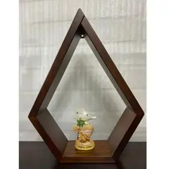 DECOAYUNTEMUCO - Repisas geometrica de madera color chocolate