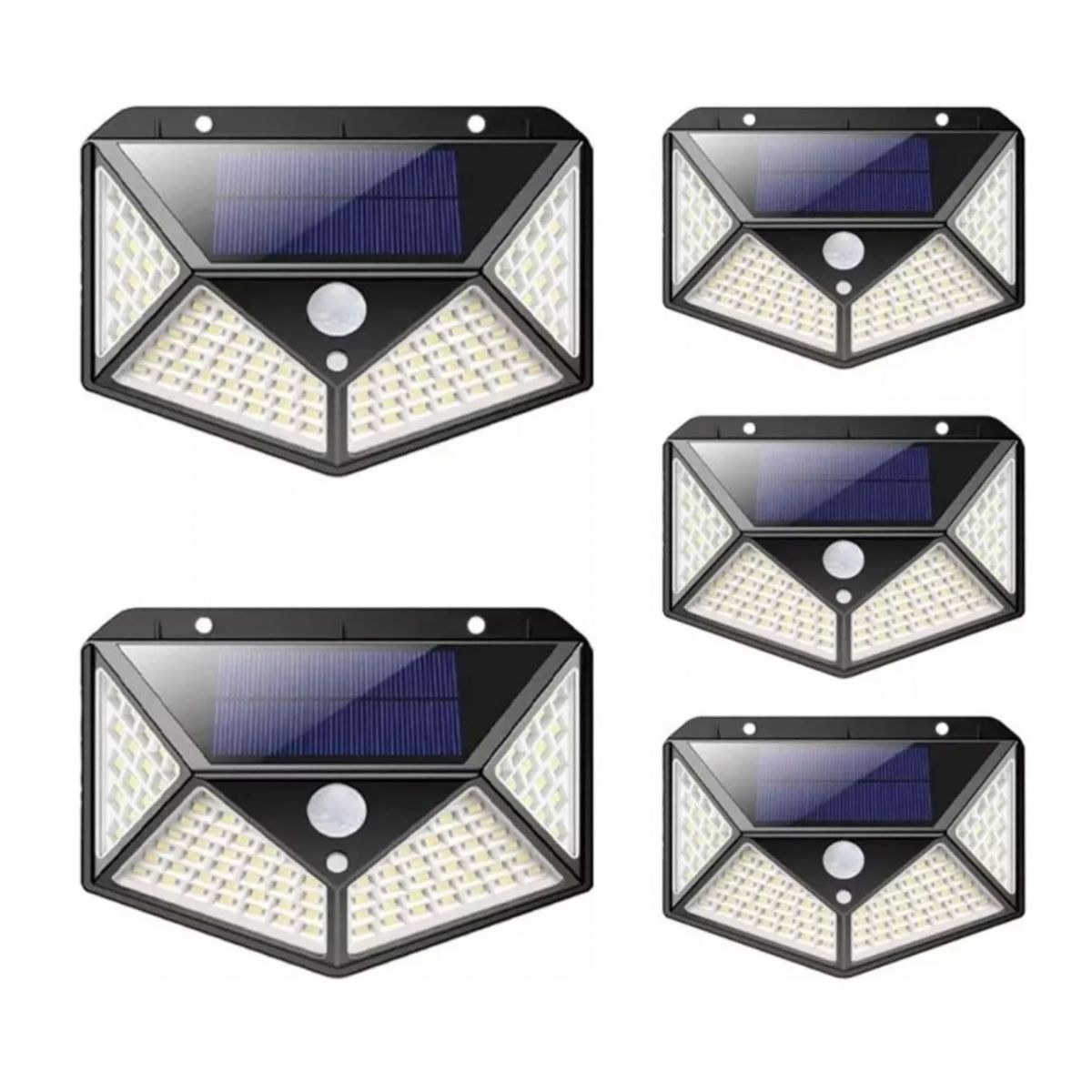 GENERICO - X5 Focos Lámpara Solar Led Exterior Sensor De Movimiento Led