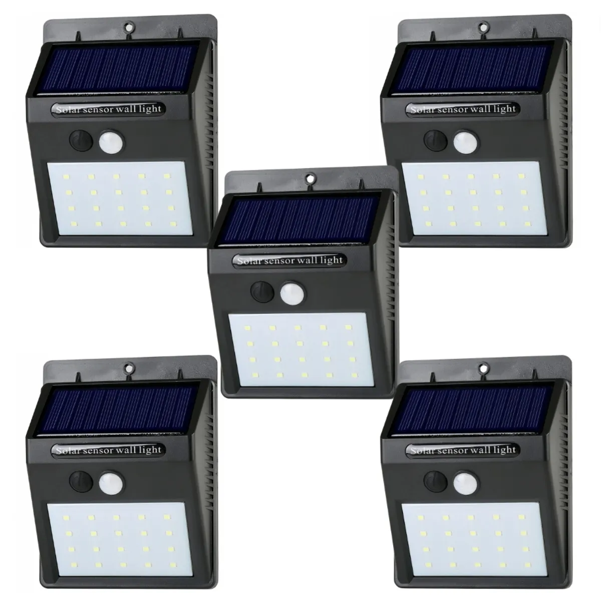 5 Focos Solares De 20 Led Con Sensor Movimiento Exterior Led, marca GENERICO - Foto Principal