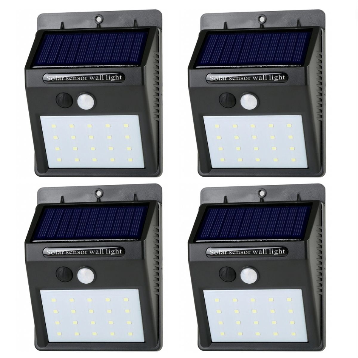 GENERICO - 4 Focos Solares De 20 Led Con Sensor Movimiento Exterior Led