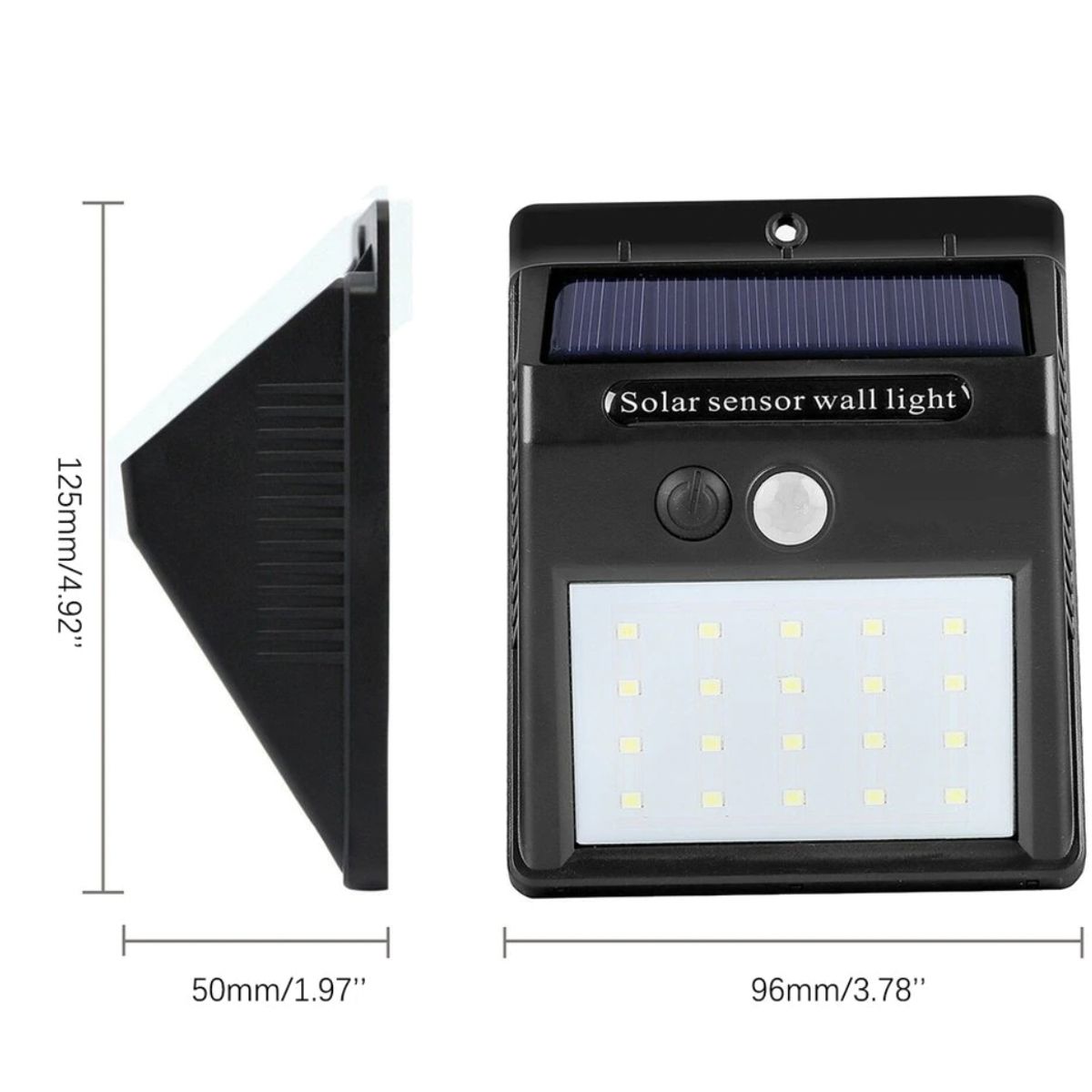 GENERICO - 4 Focos Solares De 20 Led Con Sensor Movimiento Exterior Led