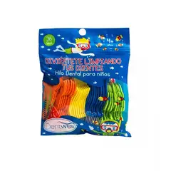 DENTWELL - Hilo Dental Para Niñas y Niños Pack x10 Unidades