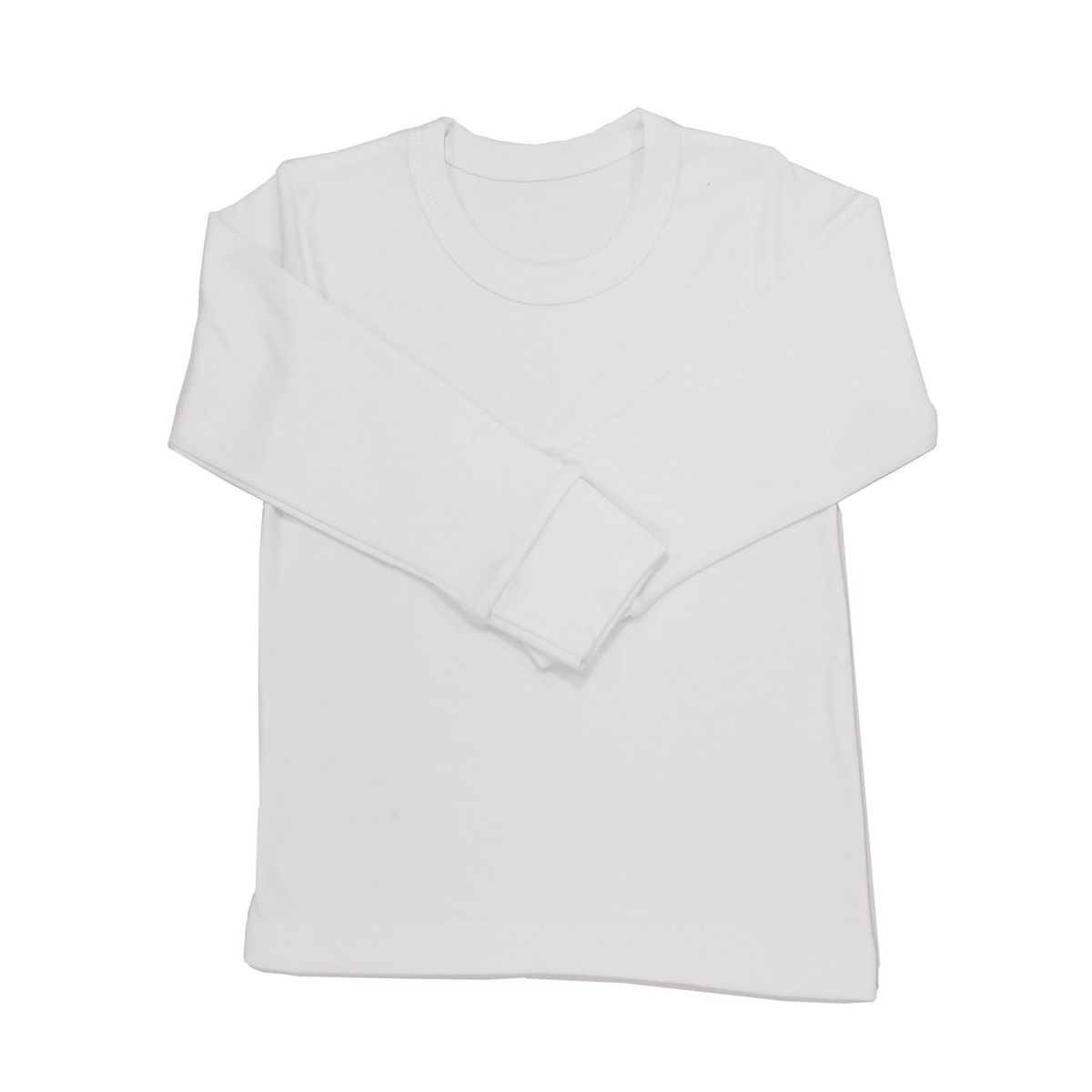 GENERICO - camiseta manga larga niña/niño 100 algodon nacional color Blanco