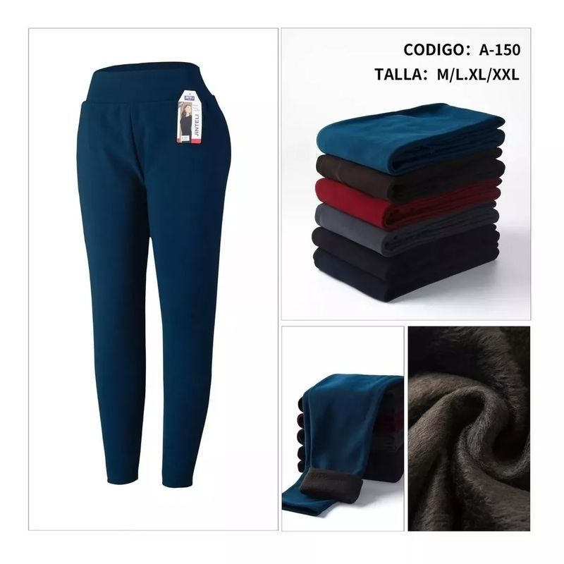 EVERSO - Pack 2 Pantalón Buzo De Mujer Con Polar En Colores Surtidos