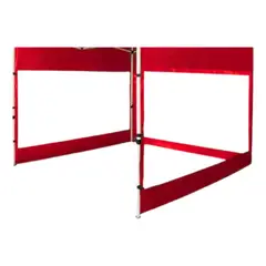 GENERICO - Lona Paredes Laterales Para Toldo Plegable 2x2 Rojo Transparente