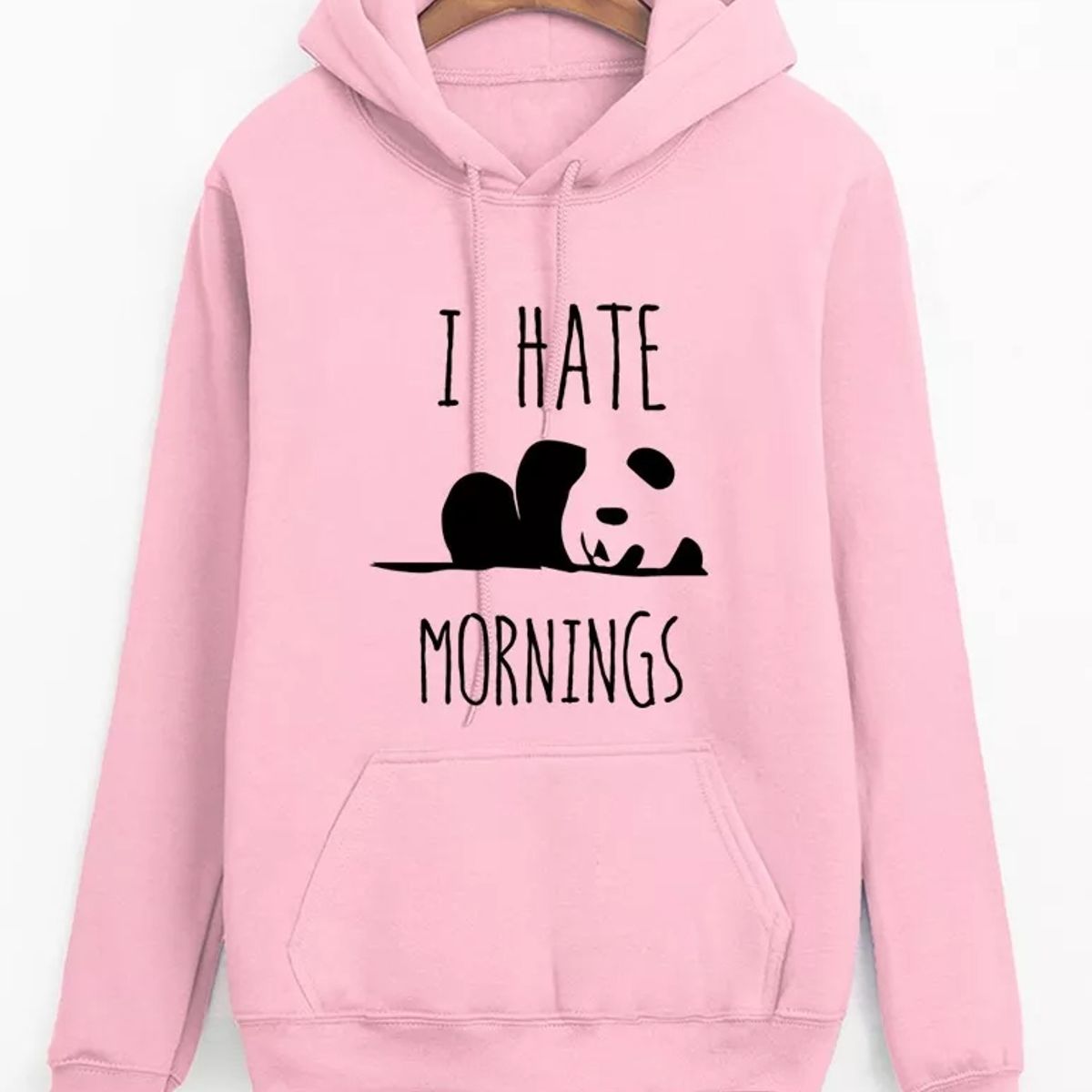 ROLY - Poleron Rosa Oso Panda I Hate Mornings