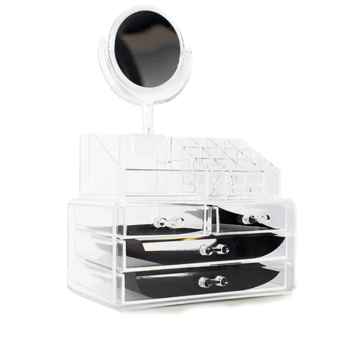 GENERICO - Organizador Acrílico Para Maquillaje con Espejo