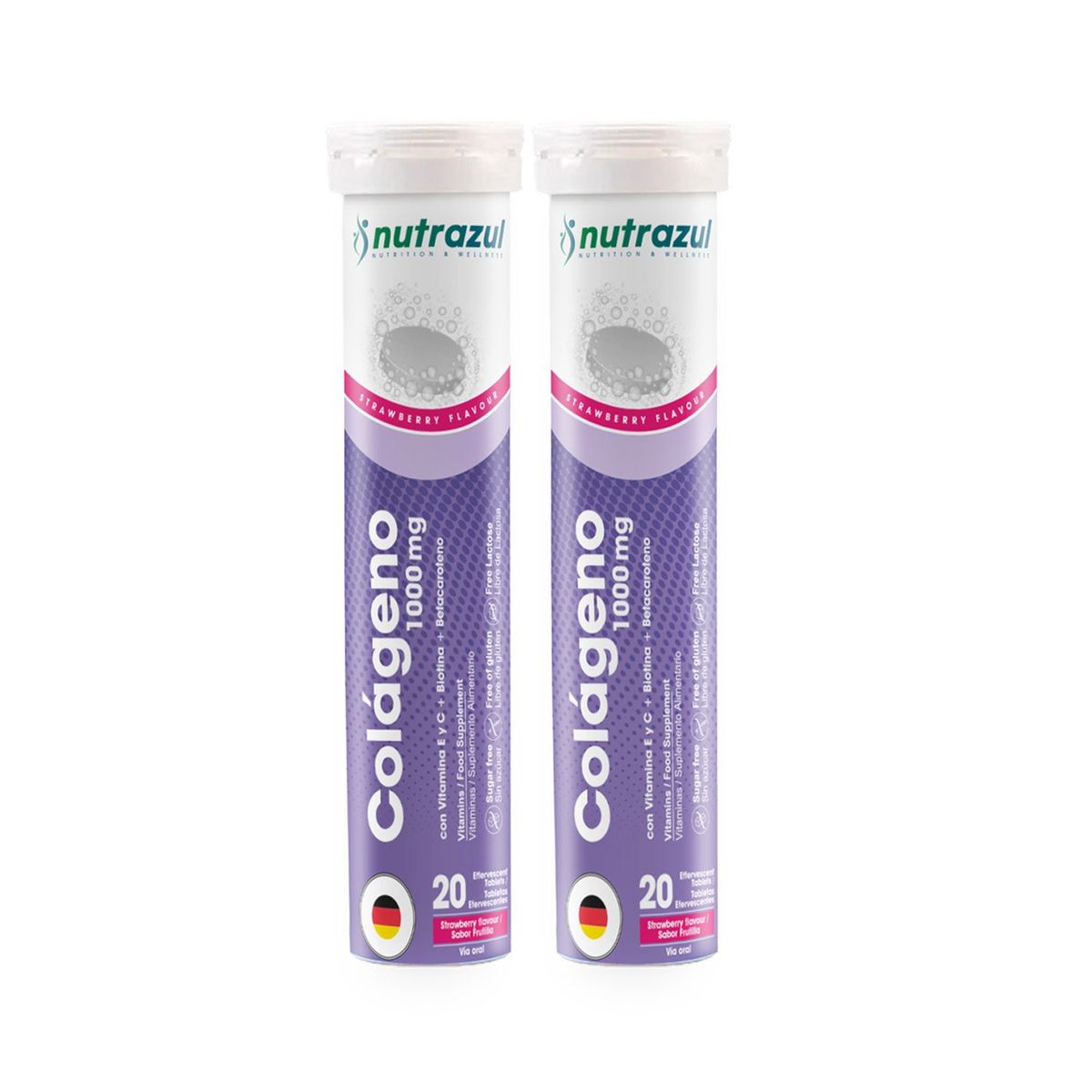 NUTRAZUL - Colágeno Marino Hidrolizado 1000 mg - Pack 2 unidades.