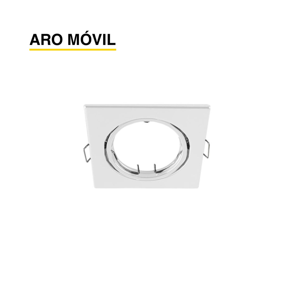 DEMASLED - Aro Empotrable Móvil 18cm Corte 137cm Porta Gu10 No incluye Zócalo