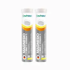 NUTRAZUL - Magnesio 350 mg +Zinc 10 mg + Vit C - Pack 2 Unidades.