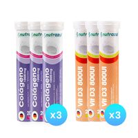 3 Colágeno Marino Hidrolizado 1000 mg + 3 Vit D3 -800 UI (Pack 6 u.)