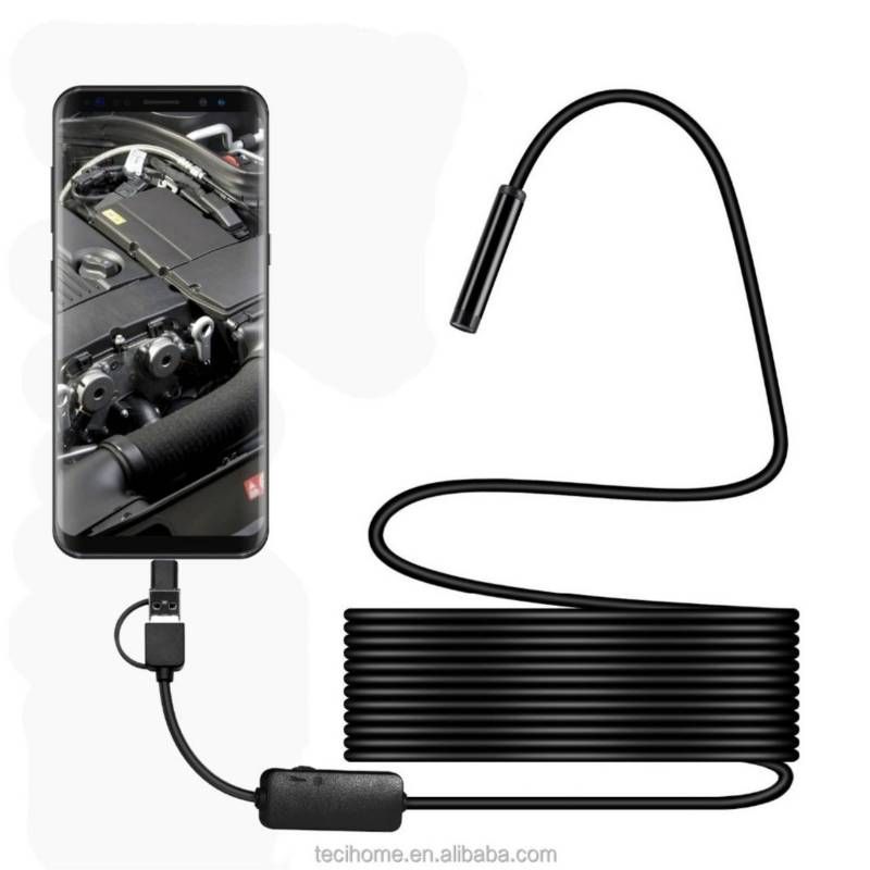 GENERICO - Camara Endoscopia De 2 Metros 7mm Para Android Y Pc Linterna