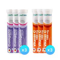 Colágeno Marino Hidrolizado 1000 mg (3) + Vitamina C 1000 mg (3)- Pack 6 u.