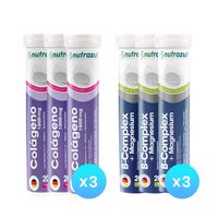 Colágeno Marino Hidrolizado 1000 mg (3 ) + Magnesio 300 mg +B-Complex (3) -Pack 6