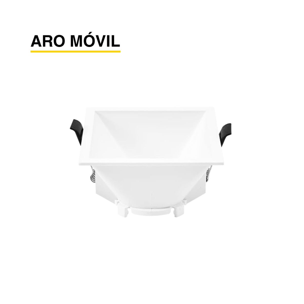 DEMASLED - Spot Cuadrado Fijo Empotrable Dicroica Porta Gu10 No Incluye Zócalo