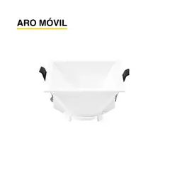 DEMASLED - Spot Cuadrado Fijo Empotrable Dicroica Porta Gu10 No Incluye Zócalo