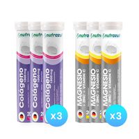Colágeno Marino Hidrolizado 1000 mg (3)+ Magnesio 350 mg - Zinc - Vit C (3) -Pack 6 u.