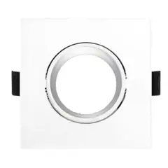 DEMASLED - Aro Móvil Cuadrado Embutido Dicroica Porta Gu10 No Incluye Zócalo