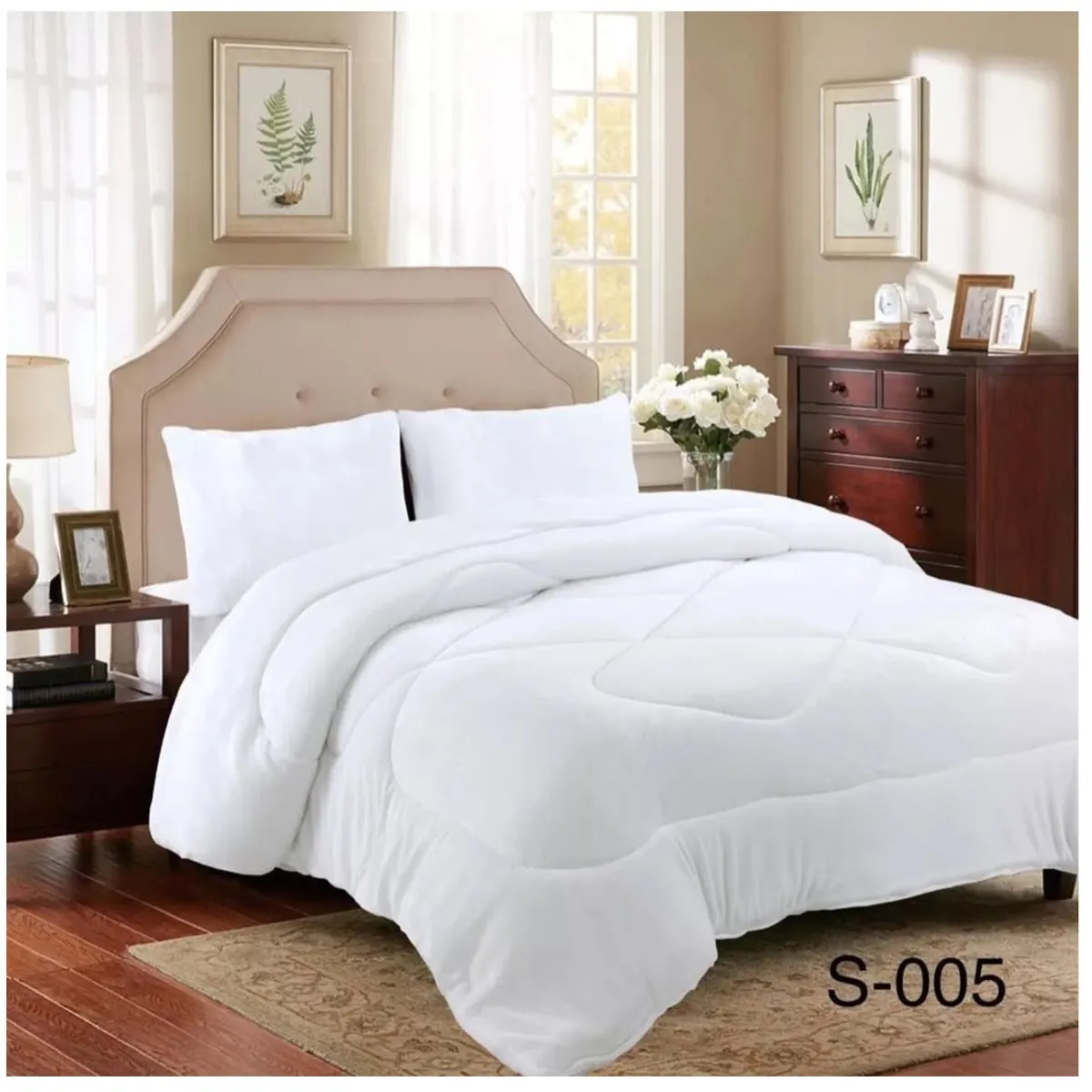 GENERICO - Cobertor de invierno Plush con chiporro 1,5 Plaza - Blanco