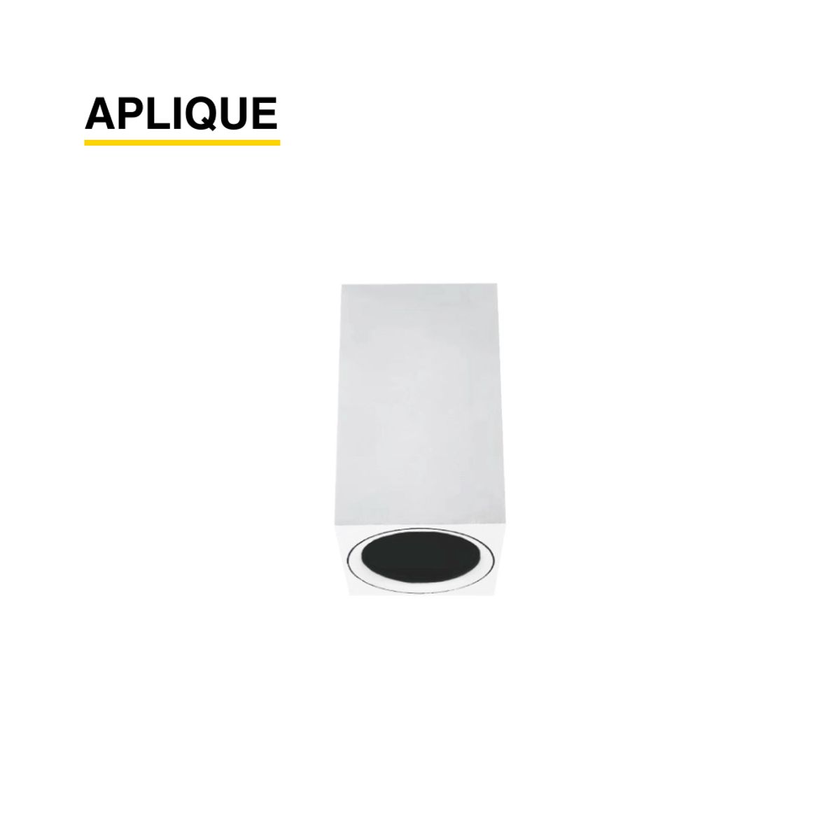 DEMASLED - Lámpara Cuadrada Sobrepuesta Porta Gu10 No incluye Zócalo