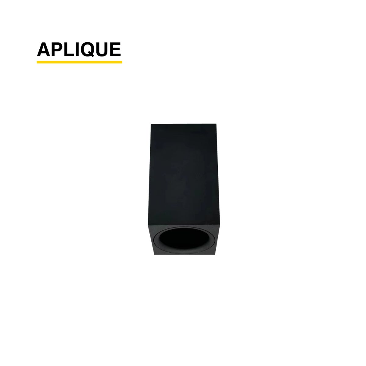 DEMASLED - Lámpara Cuadrada Sobrepuesta Porta Gu10 No incluye Zócalo