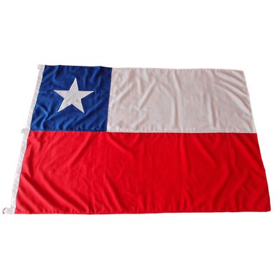 Imagen 2 del producto Bandera Chilena 90x135 Bordada Reforzada Doble Costura